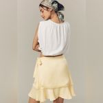 Anthropologie NWT | Butter Yellow Maeve Ruffle Mini Skirt | XL Photo 2