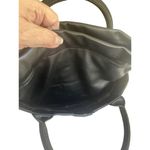 Melie Bianco Anthropologie  Lyndsey Vegan Leather Woven Crossbody Purse Black NWT Photo 3