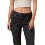 American Eagle  Super High Rise Ankle Straight Jeans Black Size 14L Photo 0