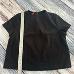 Spanx  The Perfect Tee Classic Black Short Sleeve Stretch Top With Back Zipper Photo 6