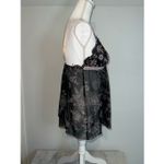 Women’s Black/Pink Chemise Slip Dress Babydoll Medium Black Photo 3