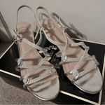 I. Miller  Women’s Silver Glitter Low-Wedge Heels/Sandals Photo 2
