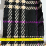 Burberry  London 100% Cashmere Authentic Scarf Purple Black Beige Fringe‎ 68” Photo 3