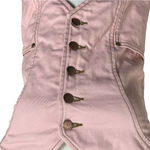 RENGGLI Pink Button Vest Women’s XS Asymmetrical Hem Utility Pockets Casual Photo 5