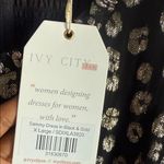 NEW Ivy City Sammy Dress in Black & Gold XL Photo 6