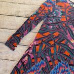Mara Hoffman  Herbarium Swing Dress Persimmon Abstract Print Long Sleeve Medium Photo 1