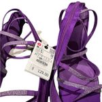 ZARA NWT PURPLE HIGH HEEL SHINY RHINESTONE STRAPS SANDALS GLADIATOR SHOES Photo 8