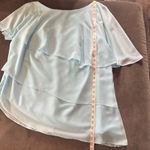 Women’s Blue 2 Piece Layered Asymmetrical Chiffon Formal Pant Suit Size 22W NEW Photo 6