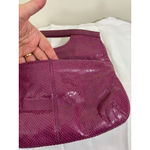 Nine West Women's Clutch Purse Purple Snakeskin One Size Photo 4