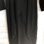 Leith sheer long sleeve deep v-neck faux wrap high low dress Photo 10