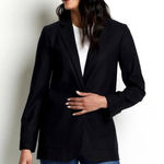 Pendleton  Blazer Women 10 Petite Black Wool One Button Single‎ Breasted Career Photo 0