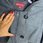 Merona Gray Wool Blend Button & Zip Front Hooded Pea Coat Photo 7