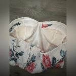 American Eagle  Pink Floral Strapless Corset Style Crop Top Photo 2