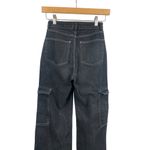 Altar'd State Women’s Altered State Vintage Black Distressed Wide Leg Cargo Jeans Size XS Photo 3