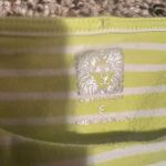 Anne Klein Lime Green Striped Button Shoulder Top Size S Photo 1