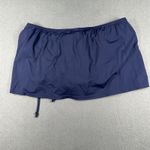 Lands' End Lands' End Swim Skirt Womens Size 8 Blue Adjustable Ruched Bottom Nylon Spandex Photo 6