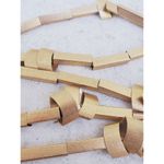 Chunky Gold Tone Geometric Statement Necklace – Layered Sculptural Boho Glam Photo 6