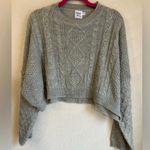 Princess Polly  The Stan Gray Cropped Cable Knit Sweater M/L Photo 3