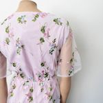 SheIn [] Light Pink Floral Embroidered V-Neck Mesh Maxi Dress Wedding NEW Size XL Photo 6