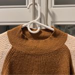 Lush Clothing Lush‎ Brown and Cream Mockneck Sweater Photo 2