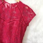 DOLCE VITA Windsor Red Organza Lace Sweetheart Mini‎ Dress Photo 2