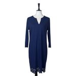 Lands' End Lands’ End Sports Dress Laser Cut Eyelet Trim Navy Blue Women’s Size M/L 10–12 Photo 12