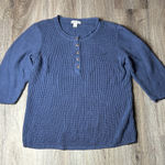 Coldwater Creek  Blue Knit Sweater Size 1X Photo 0