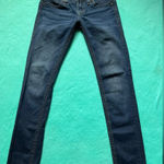 Rock Revival Sz 27 Distressed Womens Dark Wash Janeil Skinny jean Photo 0