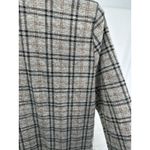 MELLODAY Womens X-Large Black/White Tweed Plaid Open Front Duster w/Pockets-EUC Photo 7