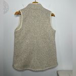 Women's L.L.Bean Sweater Fleece Long Vest Size Small Petite Tan Photo 4