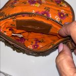 GOLD SEQUIN BEADED WRISTLET WITH BROWN LEATHER NO BRAND TAG MADE IN INDIA Photo 9