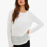 Beach Riot  Kennedy Long Sleeve White Top Sz L NWT $78 Photo 0