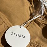 Storia NWT X Anthropologie NELLIE POCKETED RUFFLE JUMPSUIT - CAMEL XL Photo 9