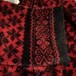 Talbots Women's Red Black Fleece Snowflake Full Zip Jacket Size Large Vintage Photo 7