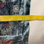 ECI  women's size 14 blue velour floral dress sleeveless asian kimono large Photo 9