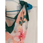 Floral One Piece Swimsuit Tie Shoulder V Neck 2XL Pink Size XXL Photo 1