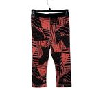 Nike ‎ Pro Dri Fit Capri Capris Womens Medium Pink Black Geometric Activewear Photo 2