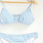 J.Crew  Shoulder-Tie French Seersucker Bikini Photo 0