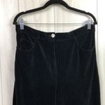 St. John  Womens Pants Large Black Velour Velvetr‎ Pinstripe Wide Leg Trousers Photo 5