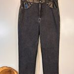 Abercrombie & Fitch Abercrombie Fitch Black Ankle Straight Ultra High Rise Mixed Material Women’s 14 Photo 1