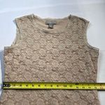 Kate Hill Vintage 90's Womens Petite brown tan rose floral lace lined tank Sz M Photo 5
