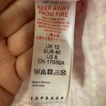 Topshop NEW Tiered Tank Top Sleeveless VNeck Pink Striped Cotton Womens Size 8 Photo 4