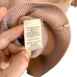 Free People  Ribbed V-neck ballet pink light blush pullover batwing sweater Photo 8