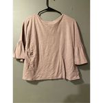 No Comment  Short Sleeve Shirt Tiered Top Size Medium Photo 4