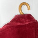 Live a Little 100% Leather Red Suede Jacket Photo 6