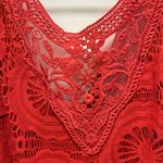 I.N. San Francisco Fit & Flare Lined Orange Lace Dress Size 3 EUC Photo 7
