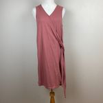 Roxy  Wrap Dress 8 Pink Mauve Mini Sleeveless V-Neck Tie‎ Rhythm Luck Lightweight Photo 1