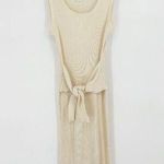 Rita Row Scoop Neck Ribbed Knit Sleeveless Sweater Tank Dress Cream Midi S Photo 0