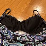 Lands' End LANDS’ end womens paisley tankini swim top size 6p . Photo 2