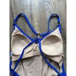 Kona Sol  Blue One Piece Womens M Swimsuit Swim Beach Resort Cruise Ribbed Padded Photo 3